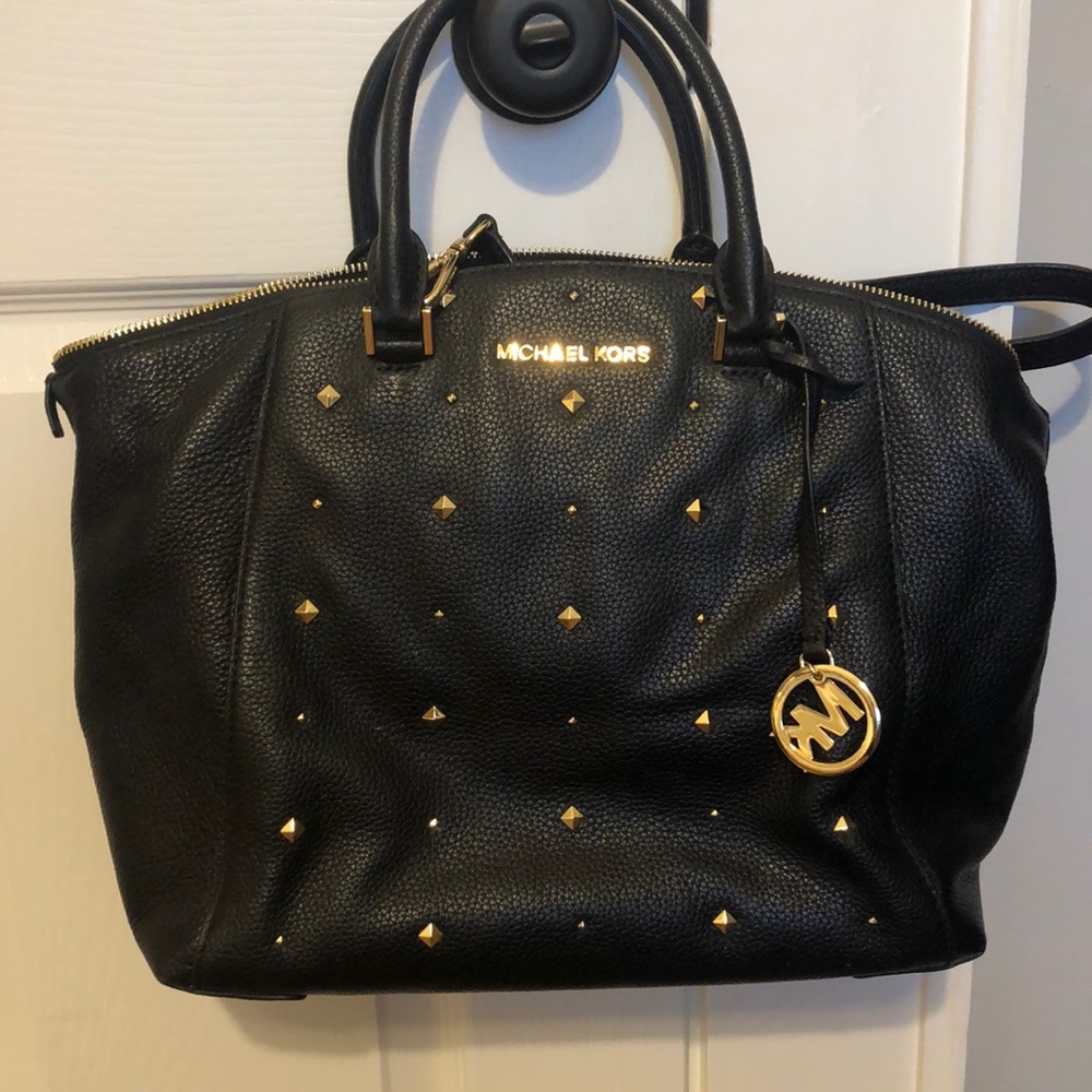 Black studded MK purse